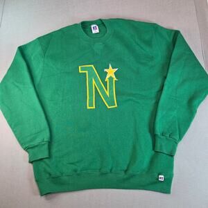 Vintage 80s Russell Athletic MN North Stars Sweatshirt XL Made USA Hockey